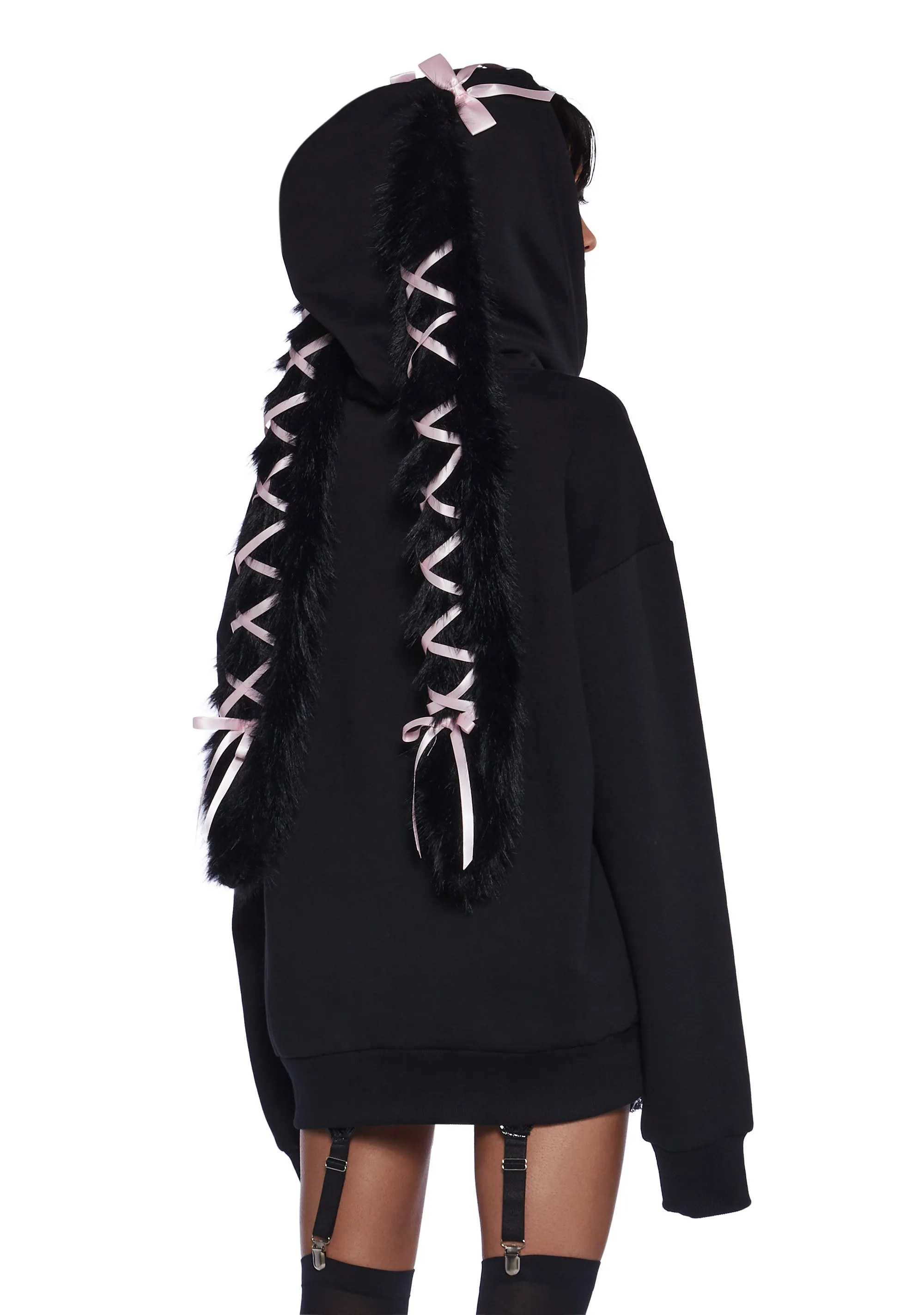 Precious Bunny Zip-Up Hoodie sold by Dolls Kill product image thumbnail 4