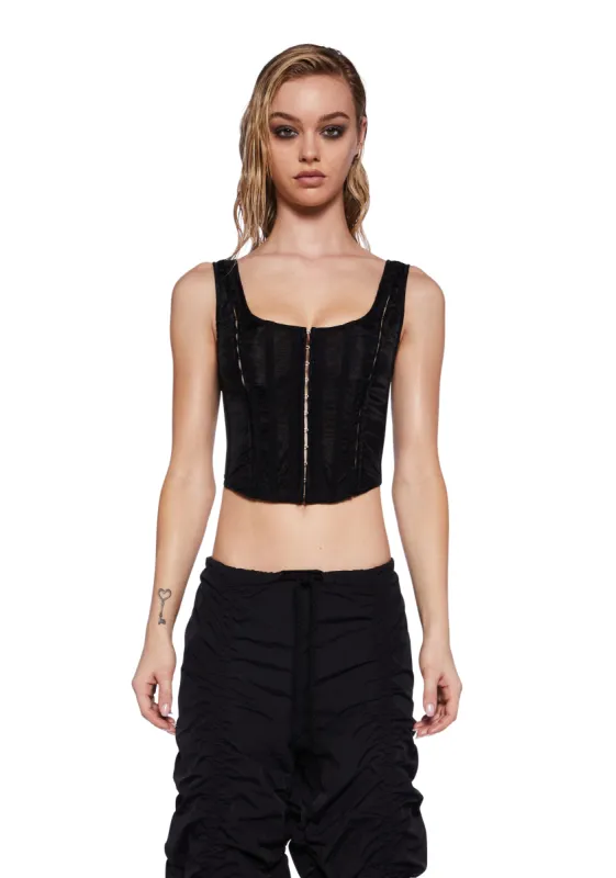 Crossfade Organza Corset Top sold by Dolls Kill