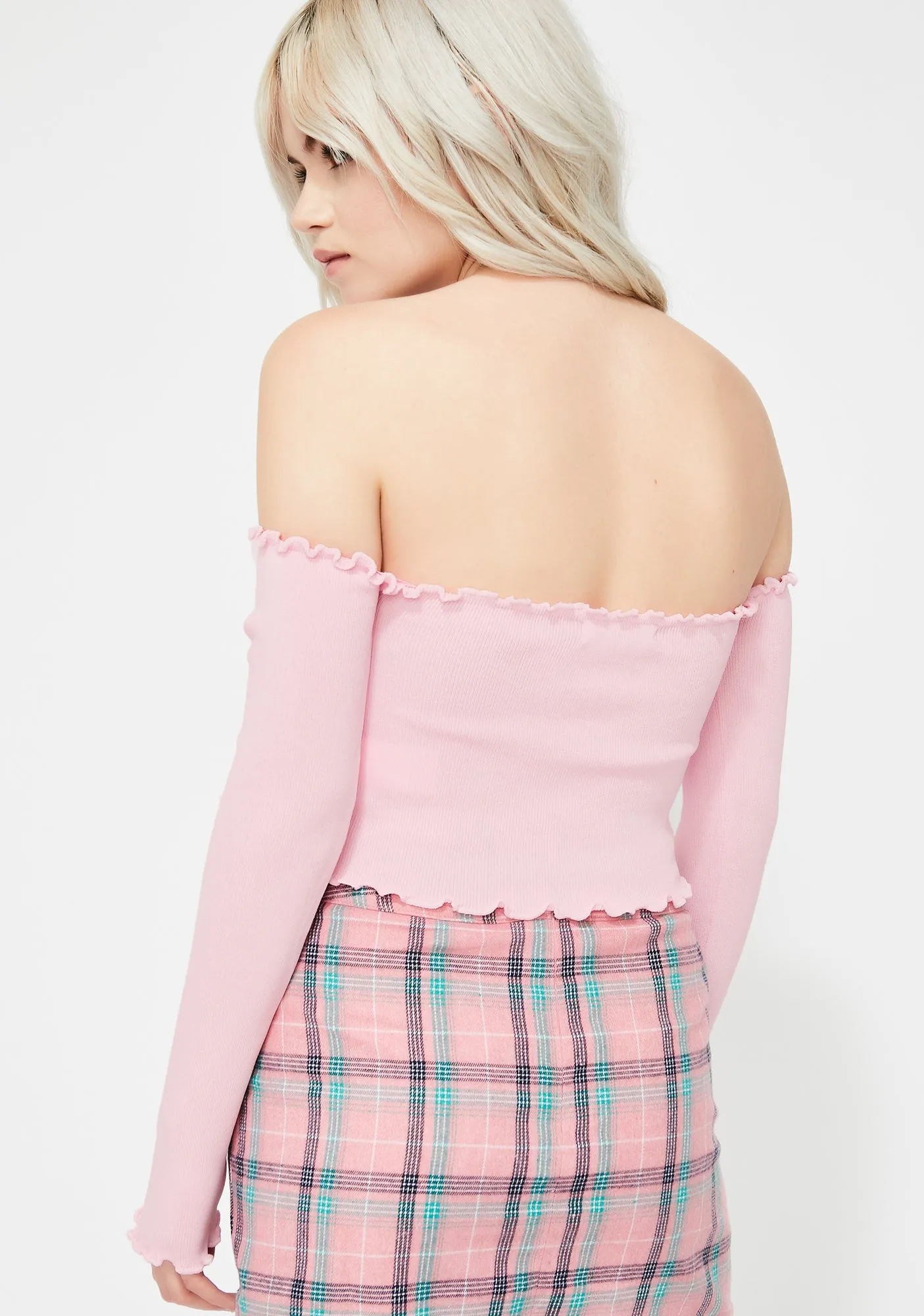 Blush Twice As Nice Crop Top sold by Dolls Kill product image thumbnail 4