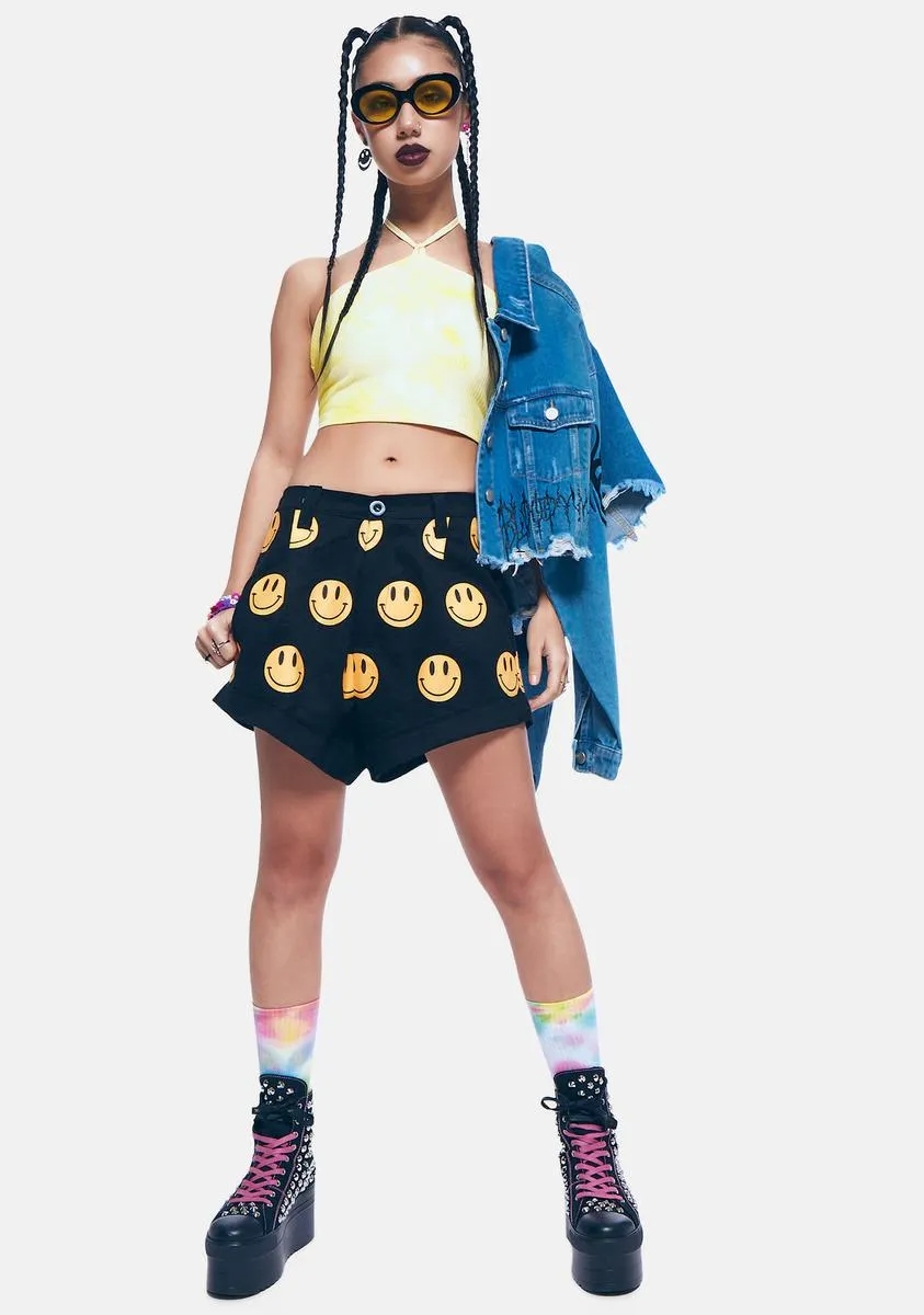 Yellow Tie Dye Halter Neck Top sold by Dolls Kill product image thumbnail 3