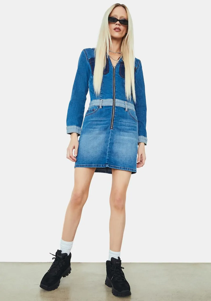 New Reputation Denim Shirt Dress sold by Dolls Kill product image thumbnail 3