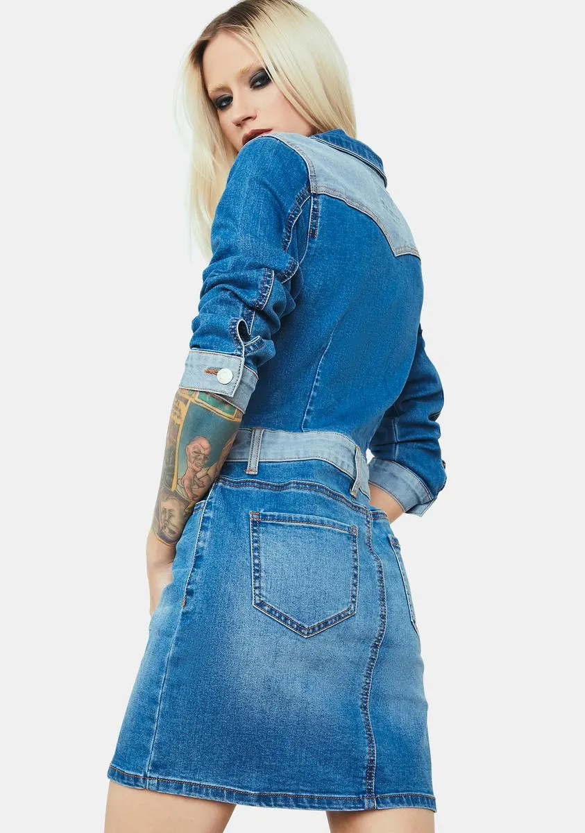New Reputation Denim Shirt Dress sold by Dolls Kill product image thumbnail 4