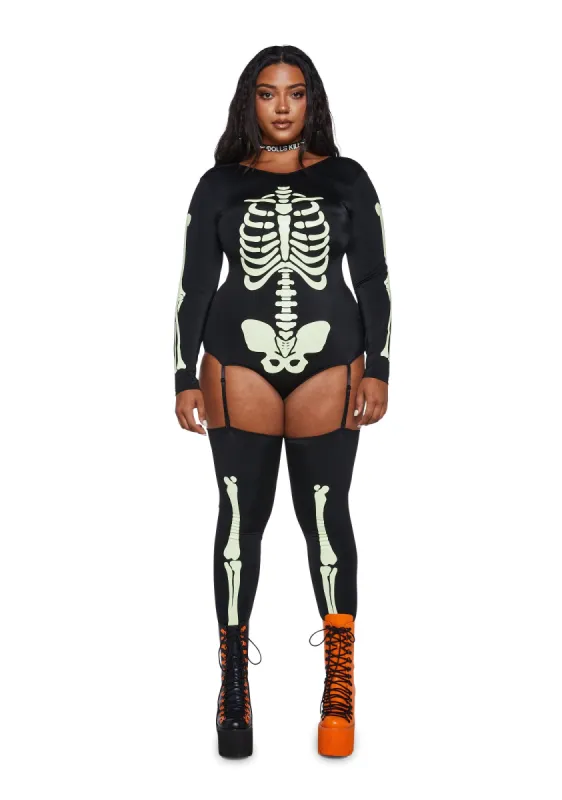 Plus Voodoo Glow Skull Costume sold by Dolls Kill