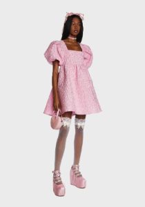 Cassie Jacquard Mini Dress sold by Dolls Kill