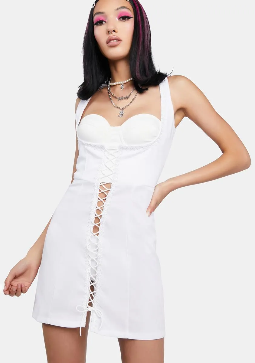 Chill From The Start Lace Up Dress sold by Dolls Kill
