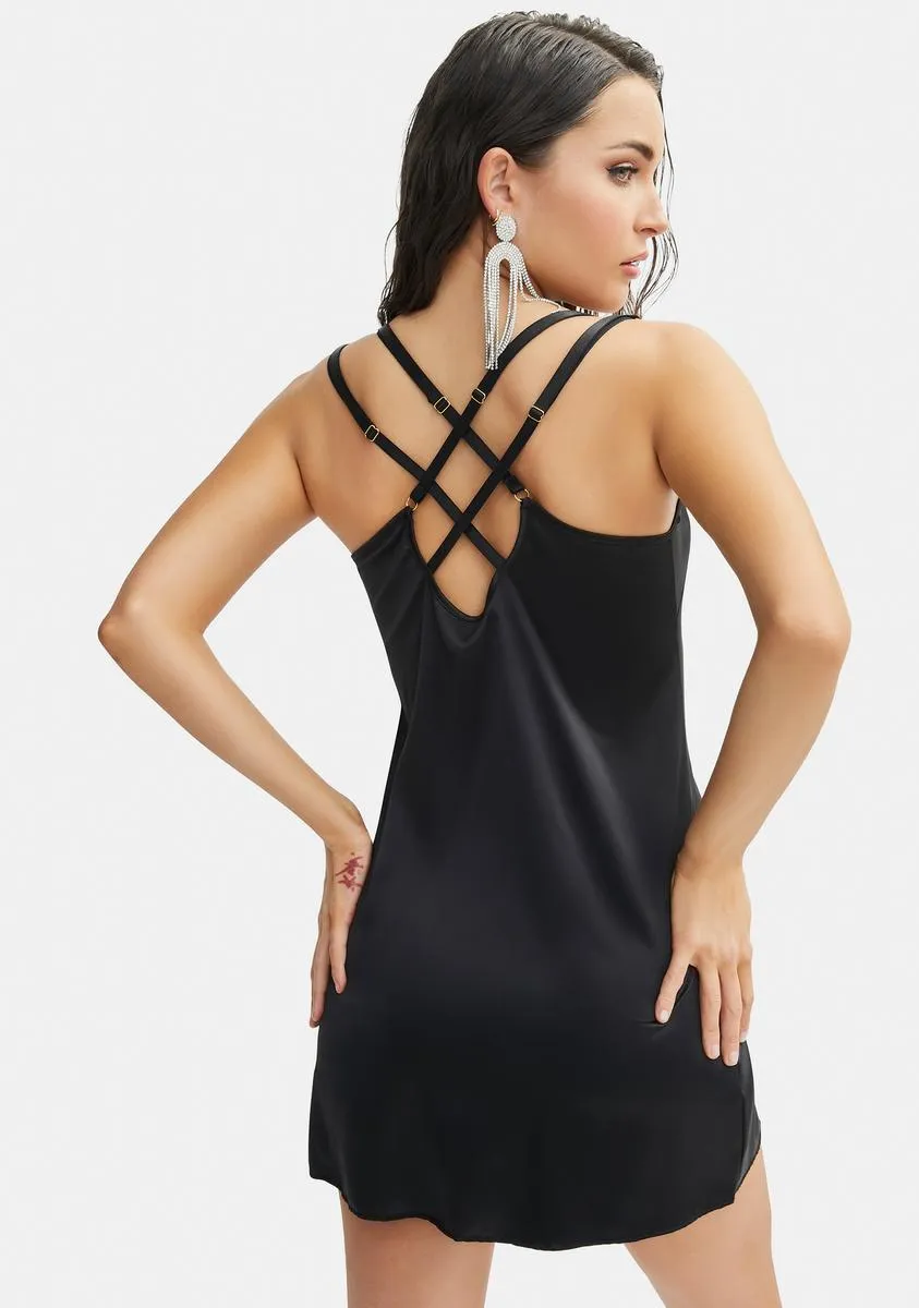 Make U Mine Satin Chemise sold by Dolls Kill product image thumbnail 2