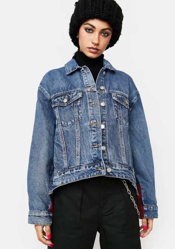 Timber Shouts Denim Jacket sold by Dolls Kill