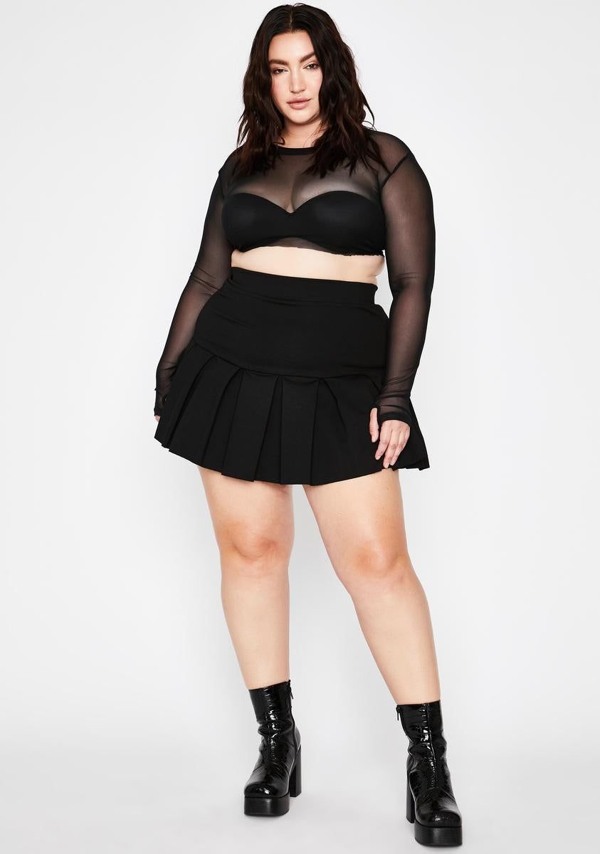 Plus Wicked Scholar Pleated Skirt sold by Dolls Kill product image thumbnail 3