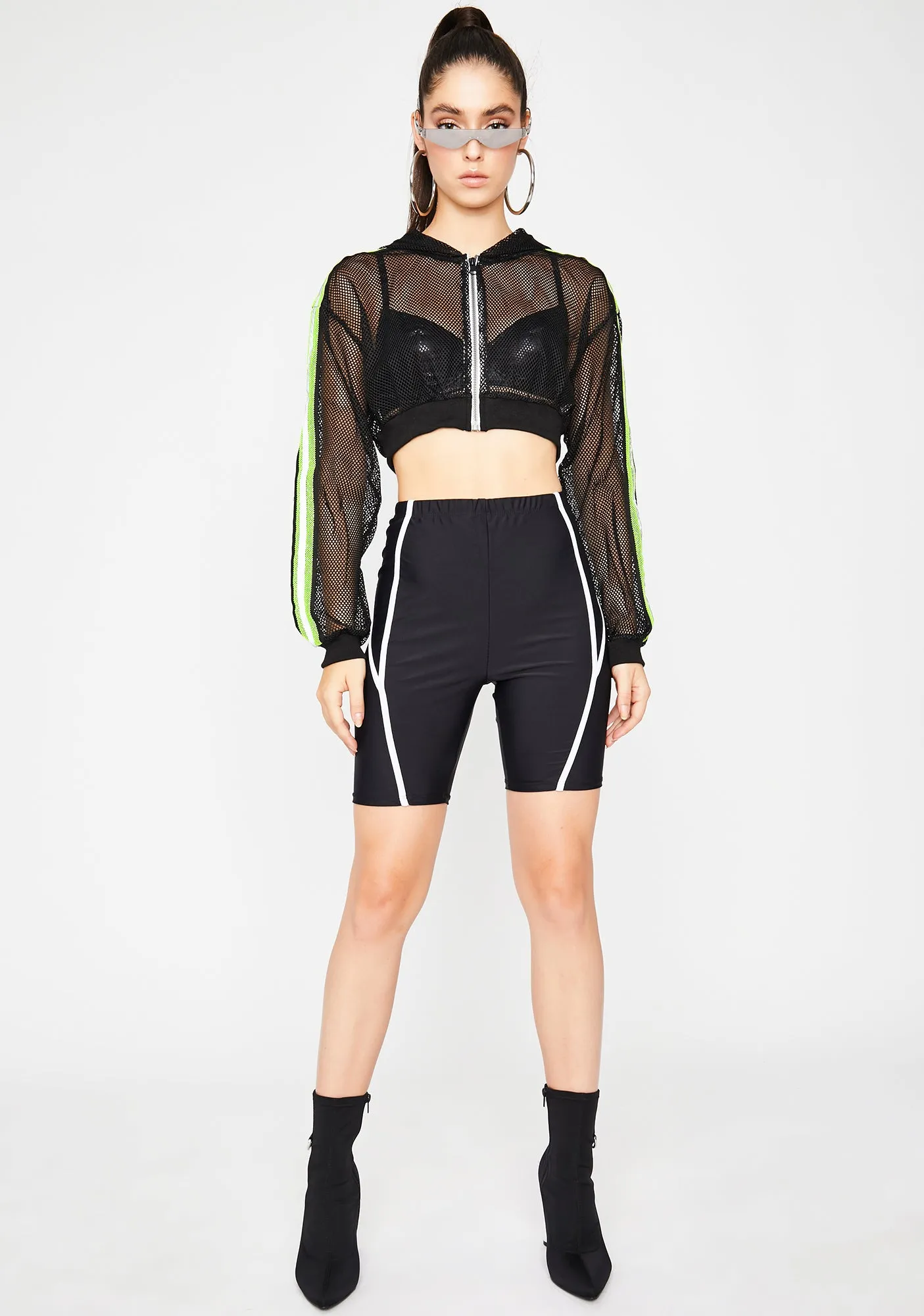 Flex On 'Em Mesh Crop Jacket sold by Dolls Kill product image thumbnail 3