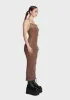 Chocolate Post Date Feels Maxi Dress sold by Dolls Kill