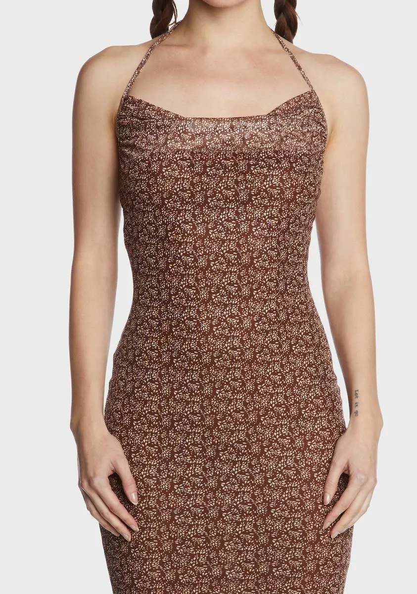 Chocolate Post Date Feels Maxi Dress sold by Dolls Kill product image thumbnail 2