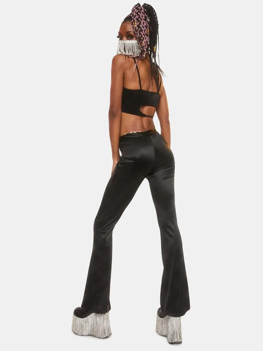 Dark Liaison Satin Flares sold by Dolls Kill product image thumbnail 4