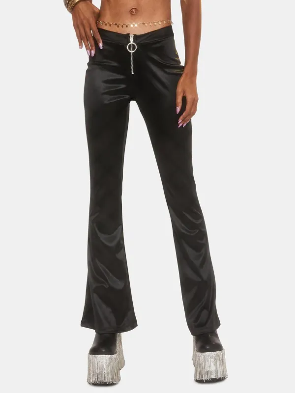 Dark Liaison Satin Flares sold by Dolls Kill