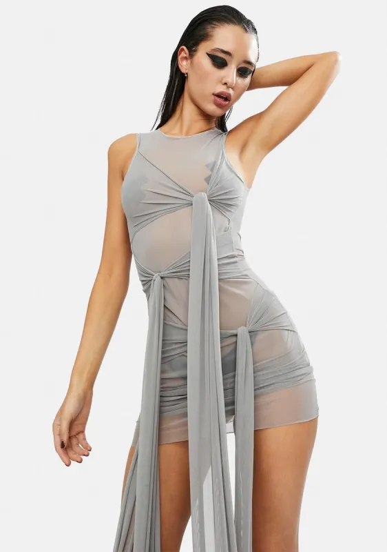 Good Vibing Strappy Mesh Dress sold by Dolls Kill