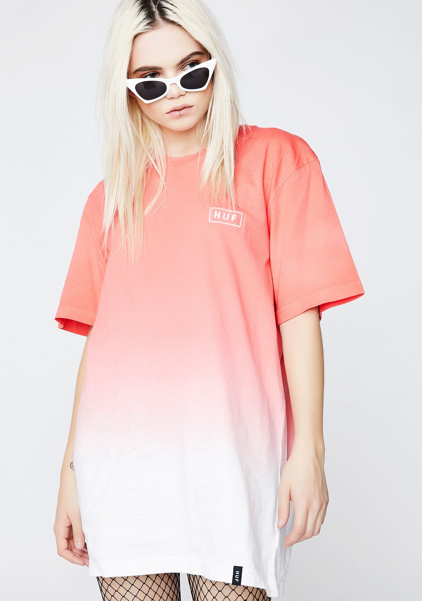 Gradient Dip Dye Bar Logo Tee sold by Dolls Kill