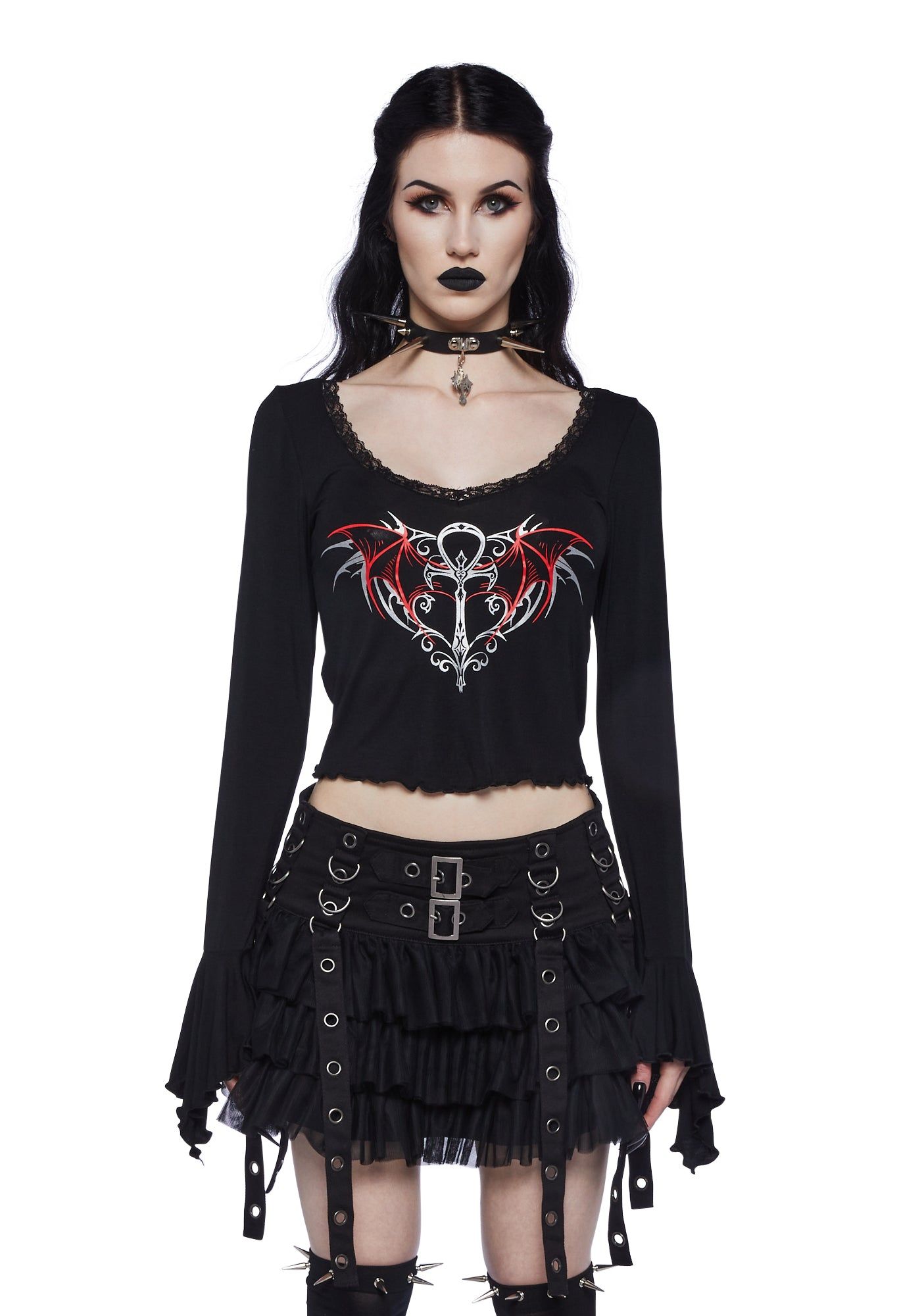 No Reflection Long Sleeve Top sold by Dolls Kill