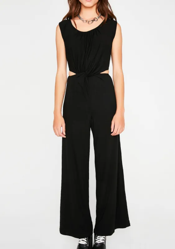 Just A Peek Cut-Out Jumpsuit sold by Dolls Kill