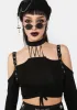 Punk Drawstring Strap Top sold by Dolls Kill