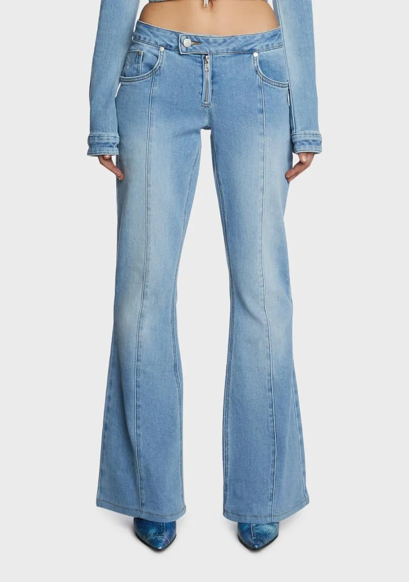 Low Rider Bootcut Jeans sold by Dolls Kill