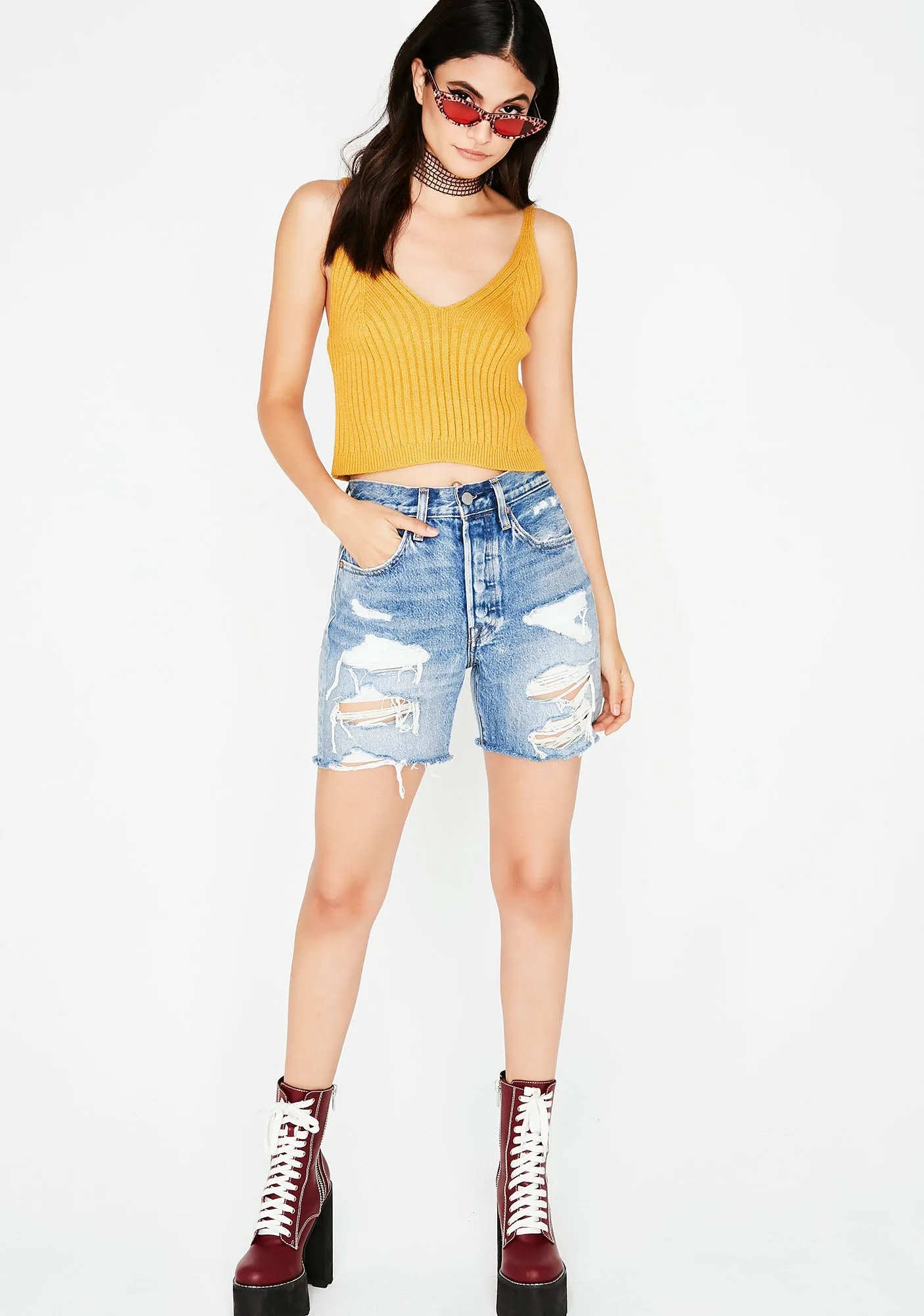 Sunshine Doin' It Right Knit Tank sold by Dolls Kill product image thumbnail 2