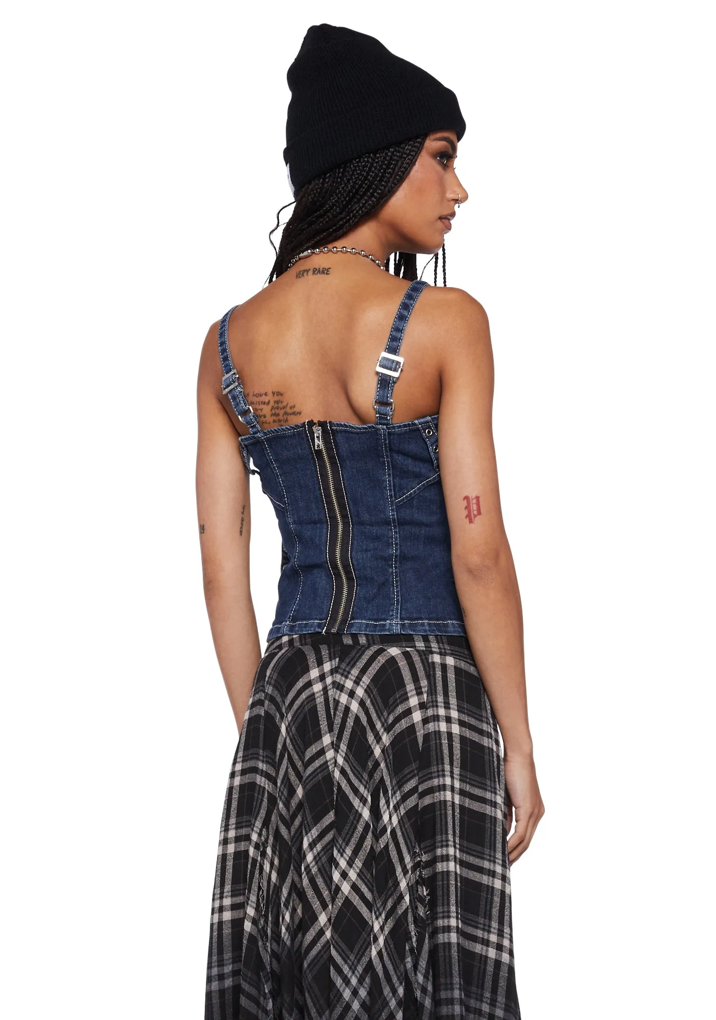 X-Denim Corset Top sold by Dolls Kill product image thumbnail 4