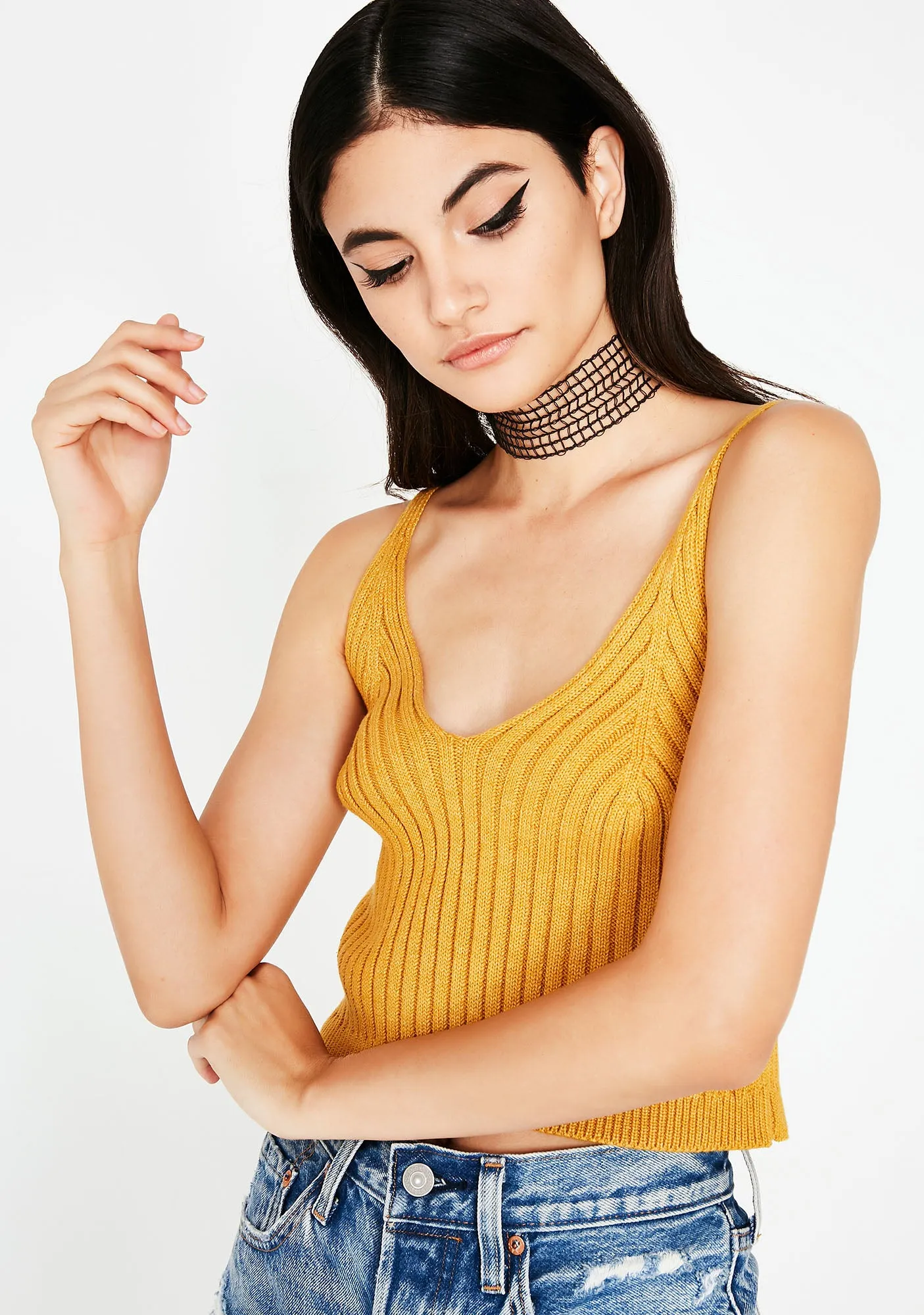 Sunshine Doin' It Right Knit Tank sold by Dolls Kill product image thumbnail 3