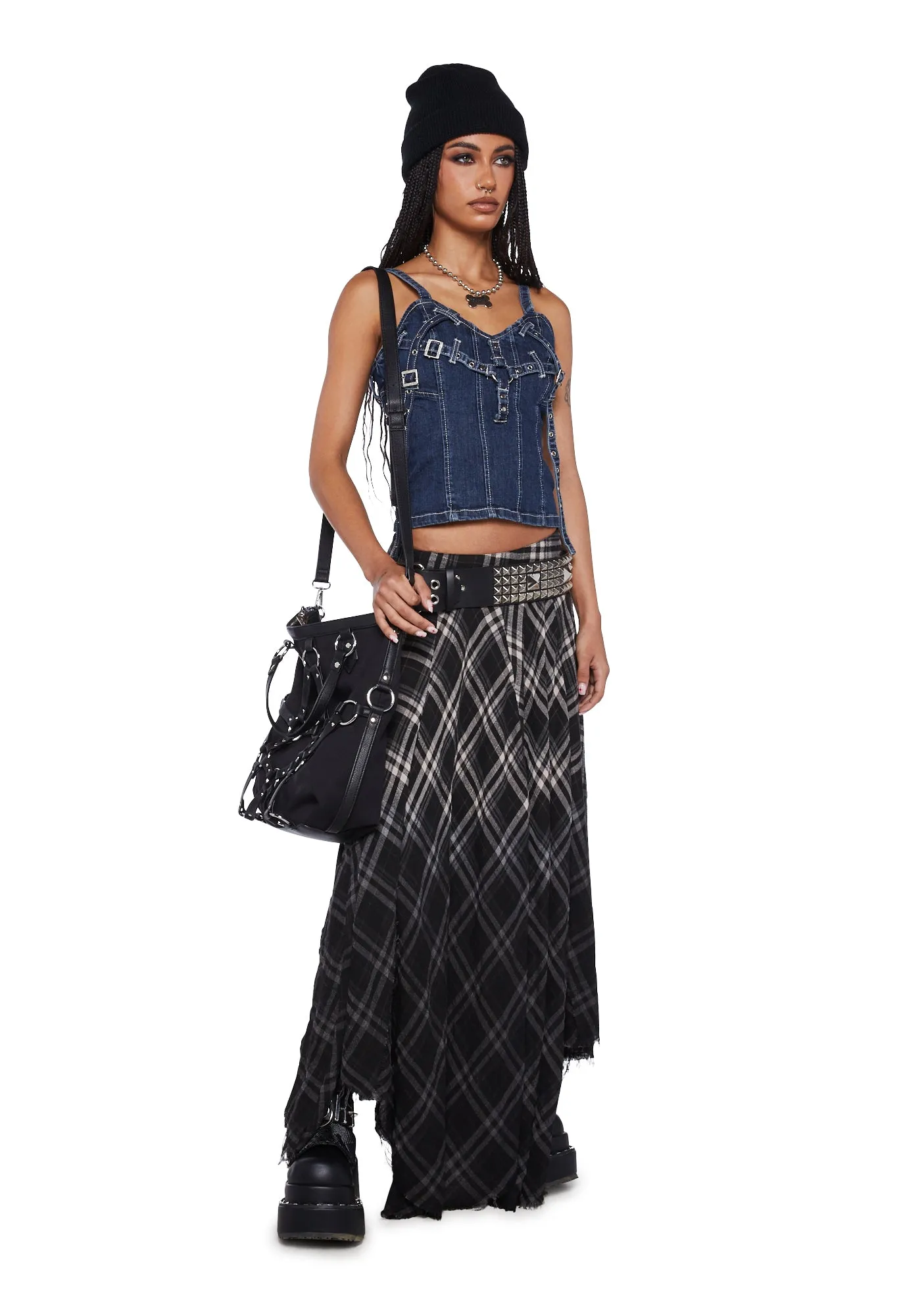 X-Denim Corset Top sold by Dolls Kill product image thumbnail 2