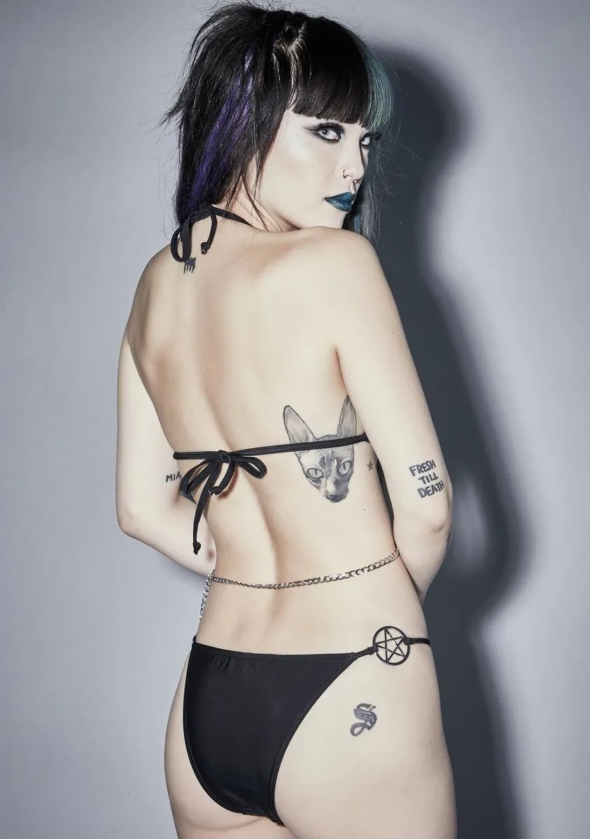 Number Of The Beast Chain Bikini Set sold by Dolls Kill product image thumbnail 4