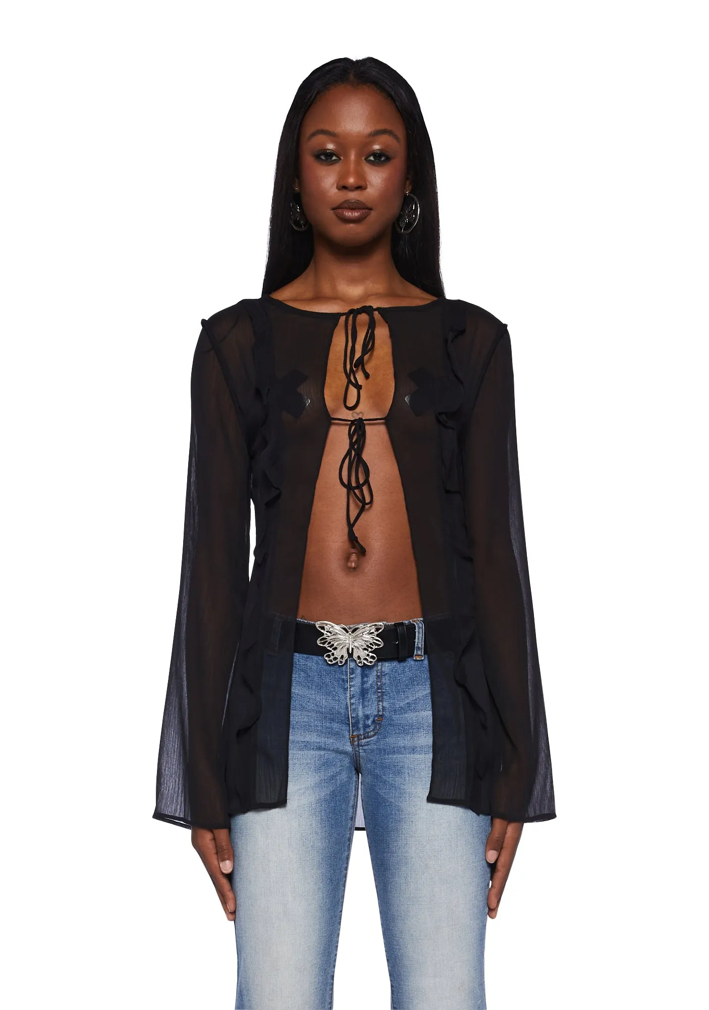 Barely There Tie Top sold by Dolls Kill