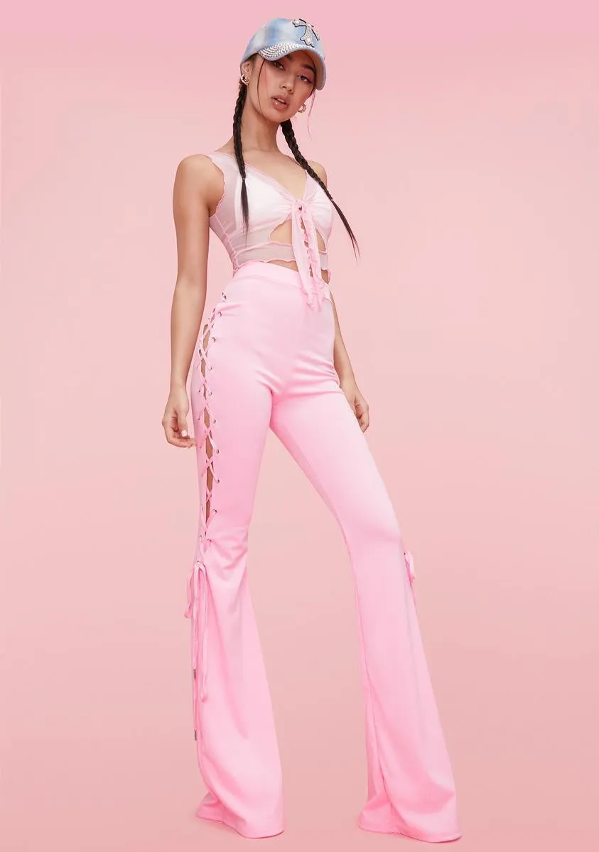Blush Friends To The End Flare Pants sold by Dolls Kill product image thumbnail 2