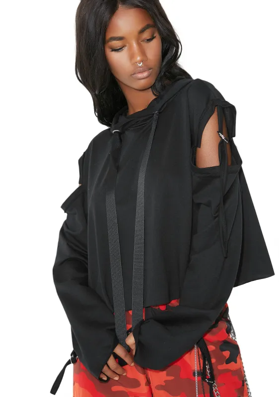 Break The Mold Cut-Out Hoodie sold by Dolls Kill