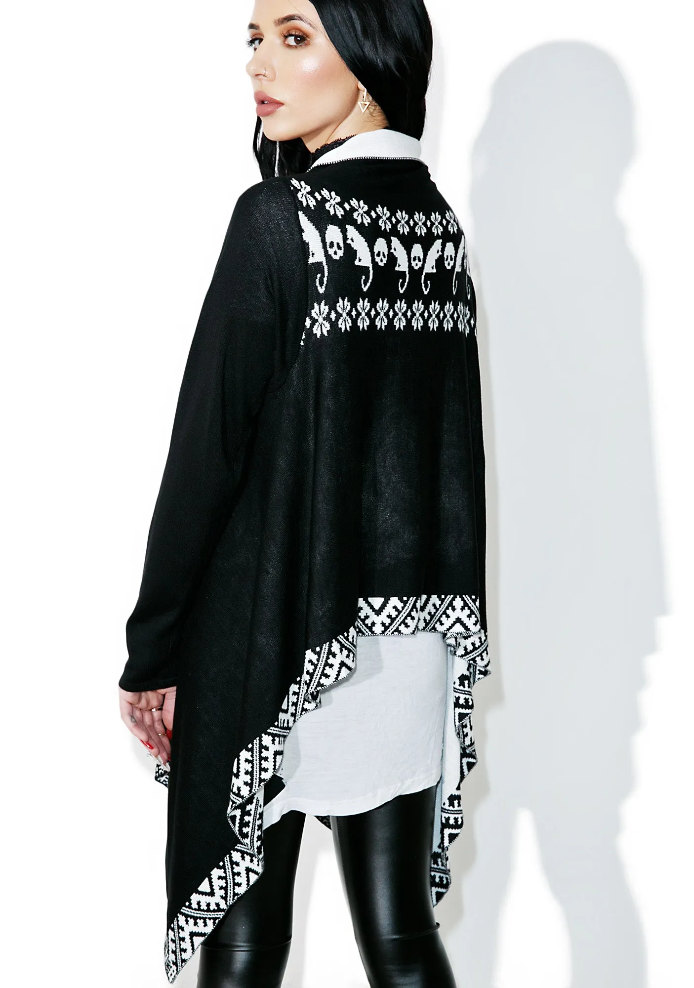 Feline Ferocity Draped Jacket sold by Dolls Kill product image thumbnail 4