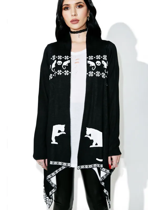 Feline Ferocity Draped Jacket sold by Dolls Kill