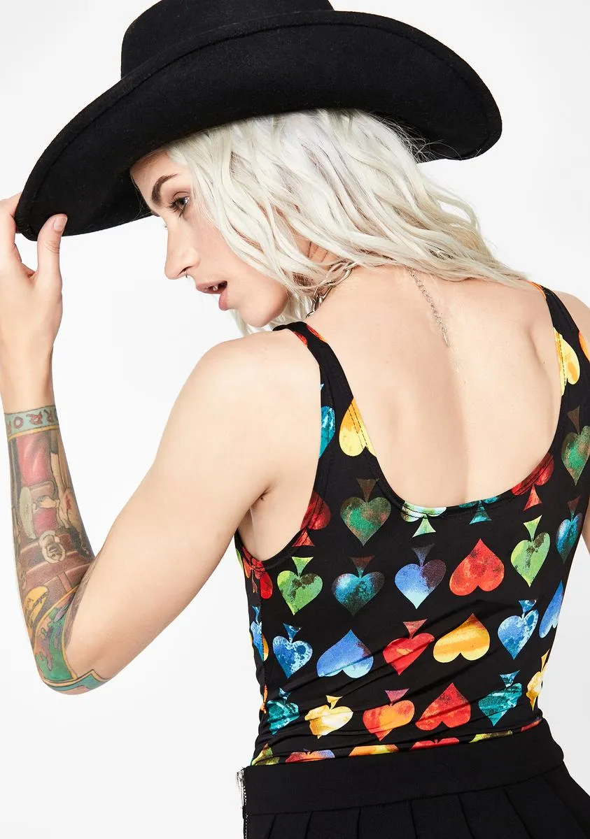 Royal Flush Tank Bodysuit sold by Dolls Kill product image thumbnail 4