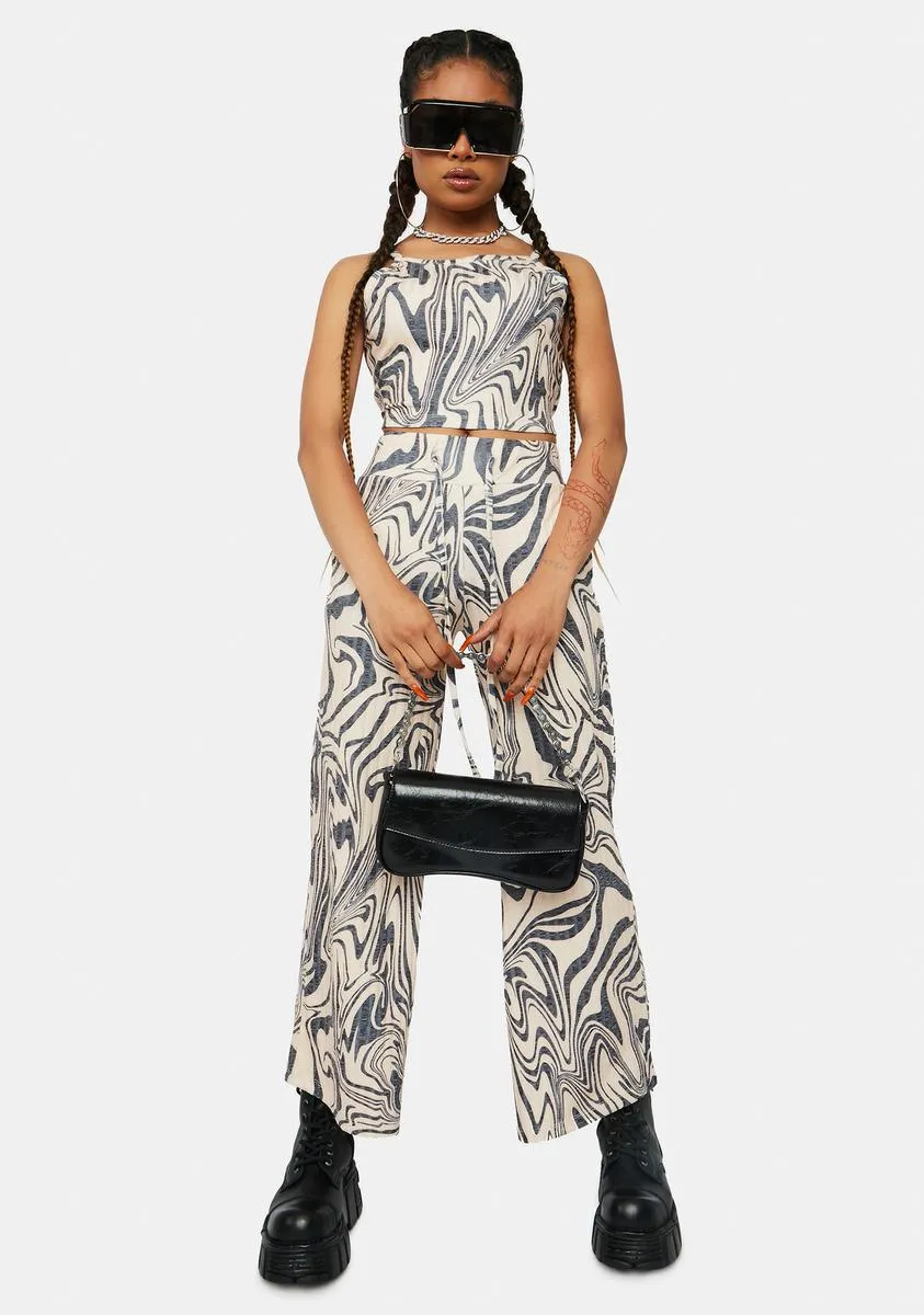 Psychedelic Swirl Caylee Pajama Top sold by Dolls Kill product image thumbnail 3