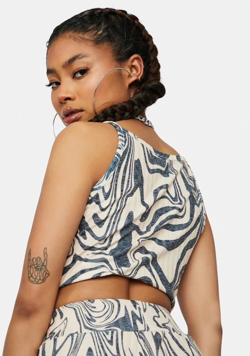 Psychedelic Swirl Caylee Pajama Top sold by Dolls Kill product image thumbnail 4