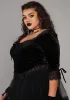 Plus Dim The Light Velvet Bustier Top sold by Dolls Kill