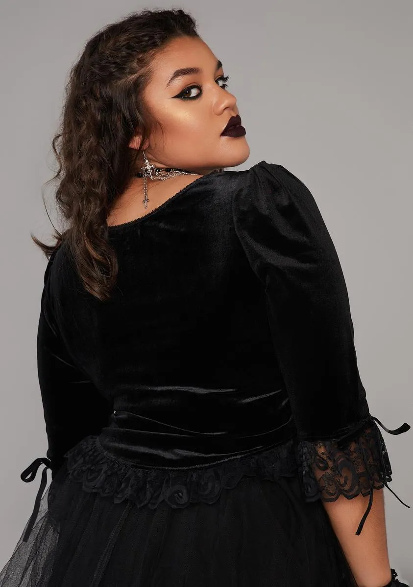 Plus Dim The Light Velvet Bustier Top sold by Dolls Kill product image thumbnail 4