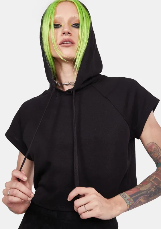 It's Never Enough Cropped Hoodie sold by Dolls Kill