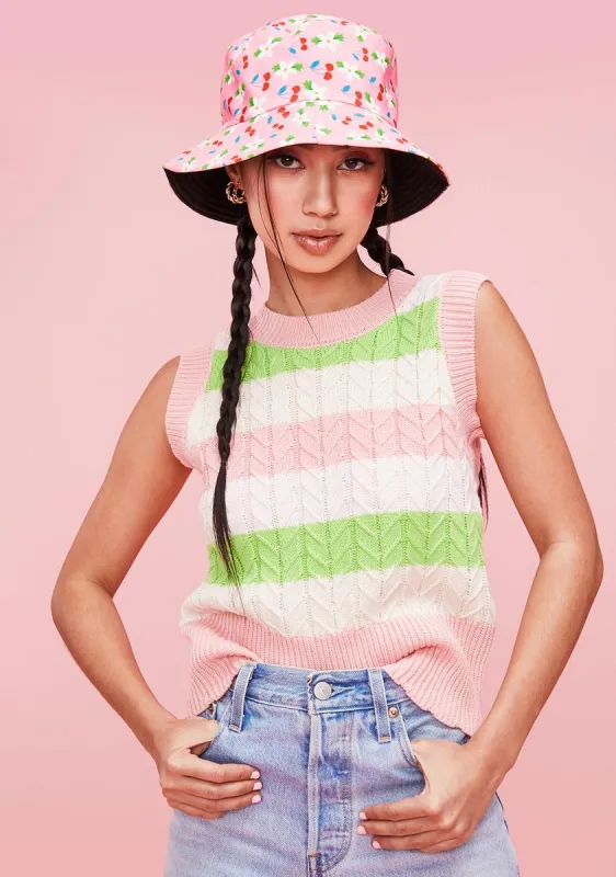 Summer Adventure Striped Sweater Vest sold by Dolls Kill