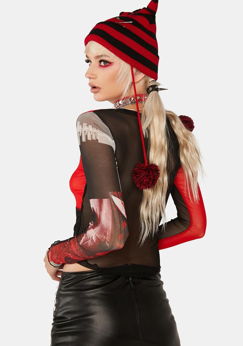 Crawls And Horrors Graphic Mesh Top sold by Dolls Kill product image thumbnail 4