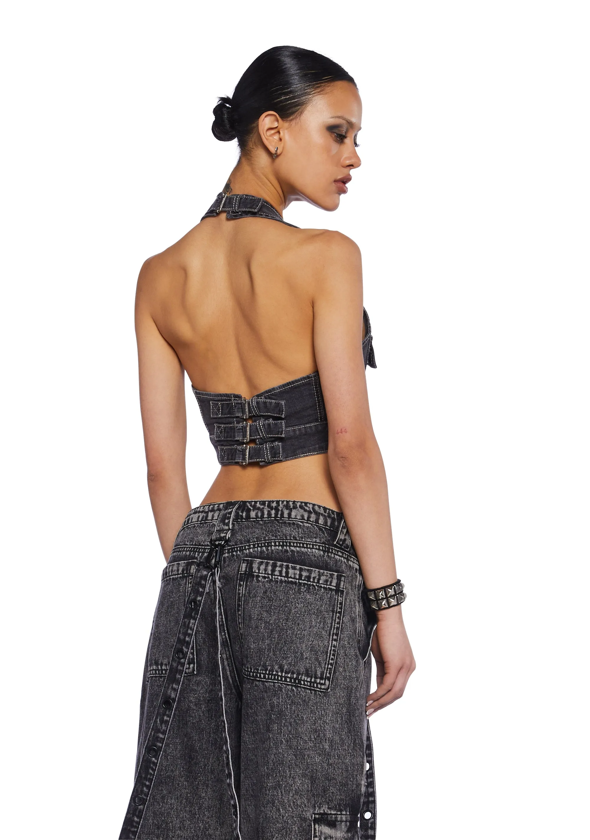 Power Halter Top - Black sold by Dolls Kill product image thumbnail 3