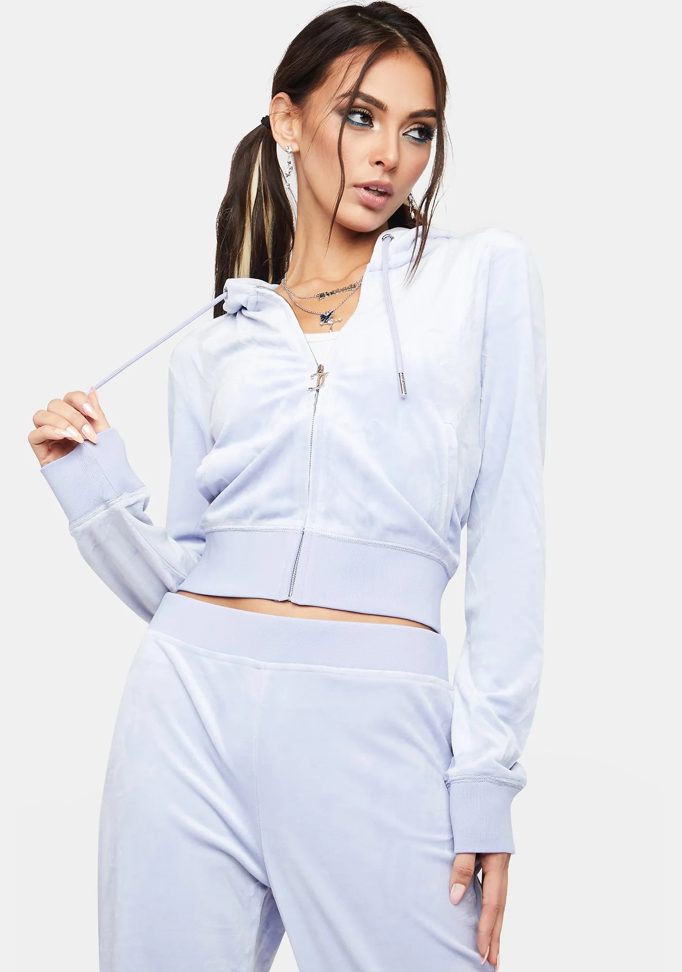 Gumdrop Rhinestone Logo Zip-Up Hoodie sold by Dolls Kill product image thumbnail 4