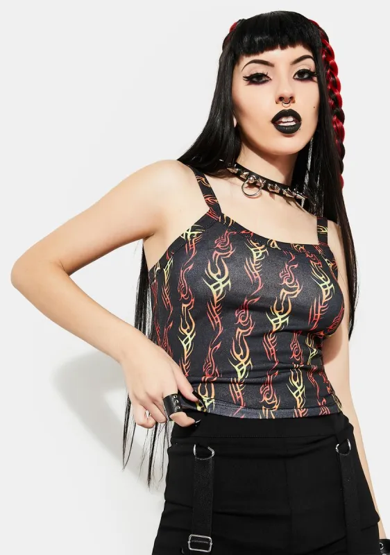 Rise From The Ashes Crop Tank sold by Dolls Kill