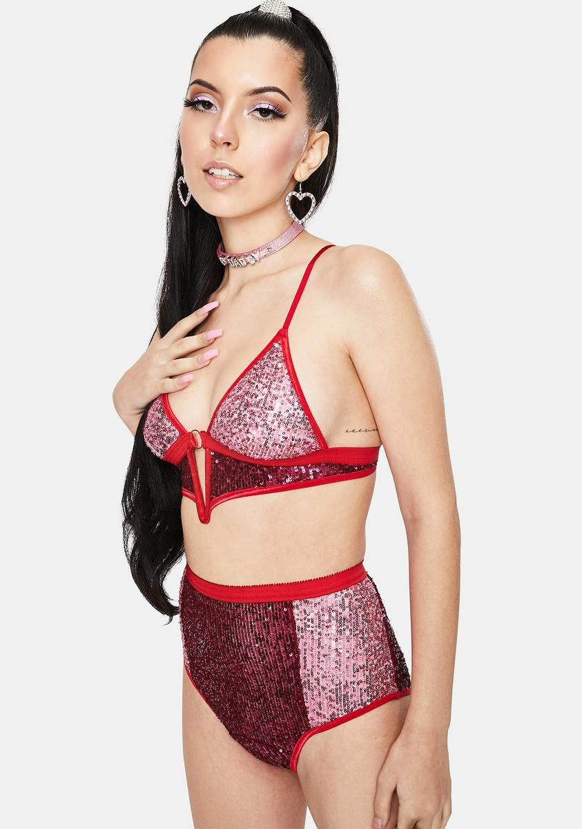 Pink Sequin Ashe Bra sold by Dolls Kill product image thumbnail 2