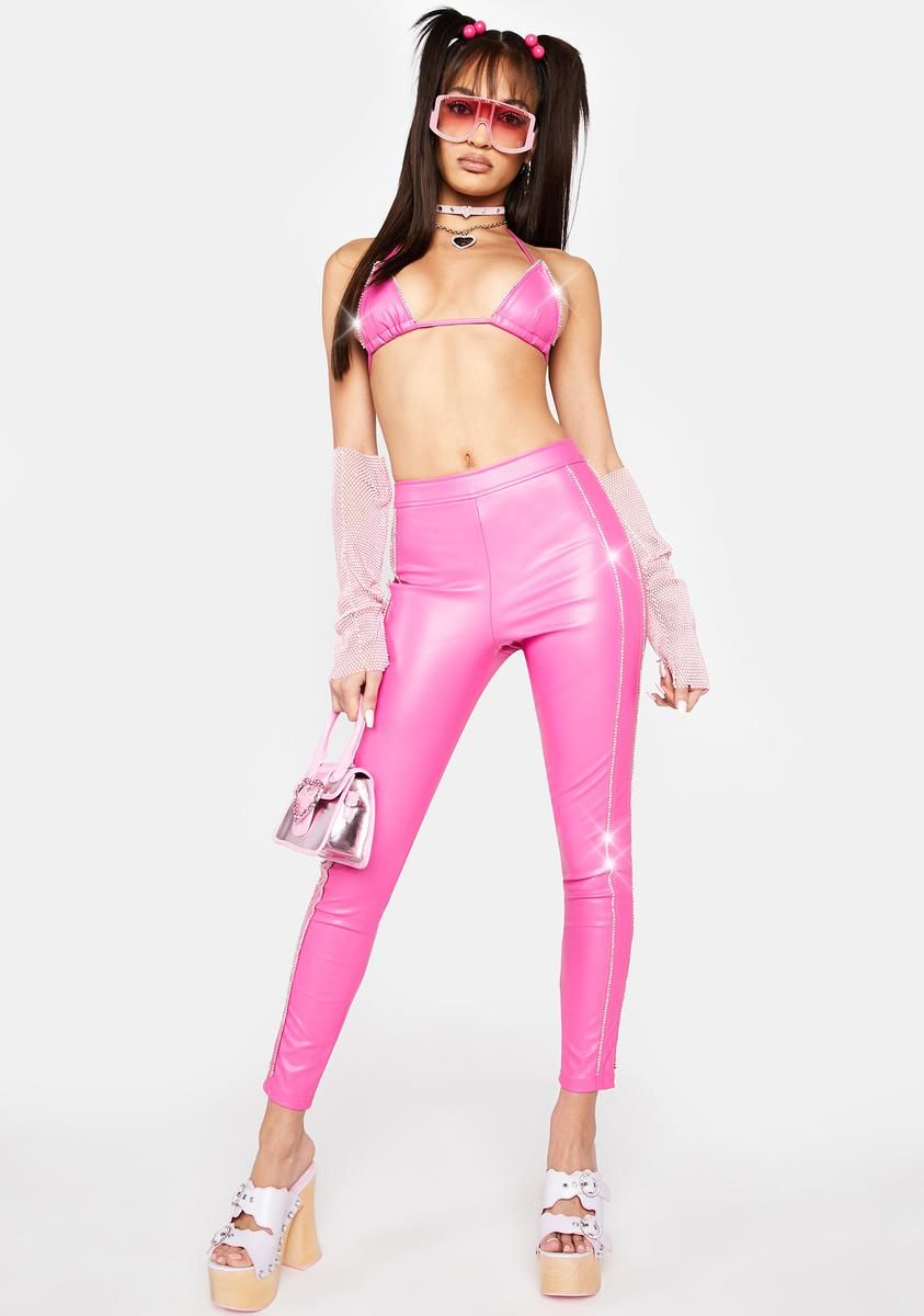 Sweet Life Of Luxury Rhinestone Pants Set sold by Dolls Kill