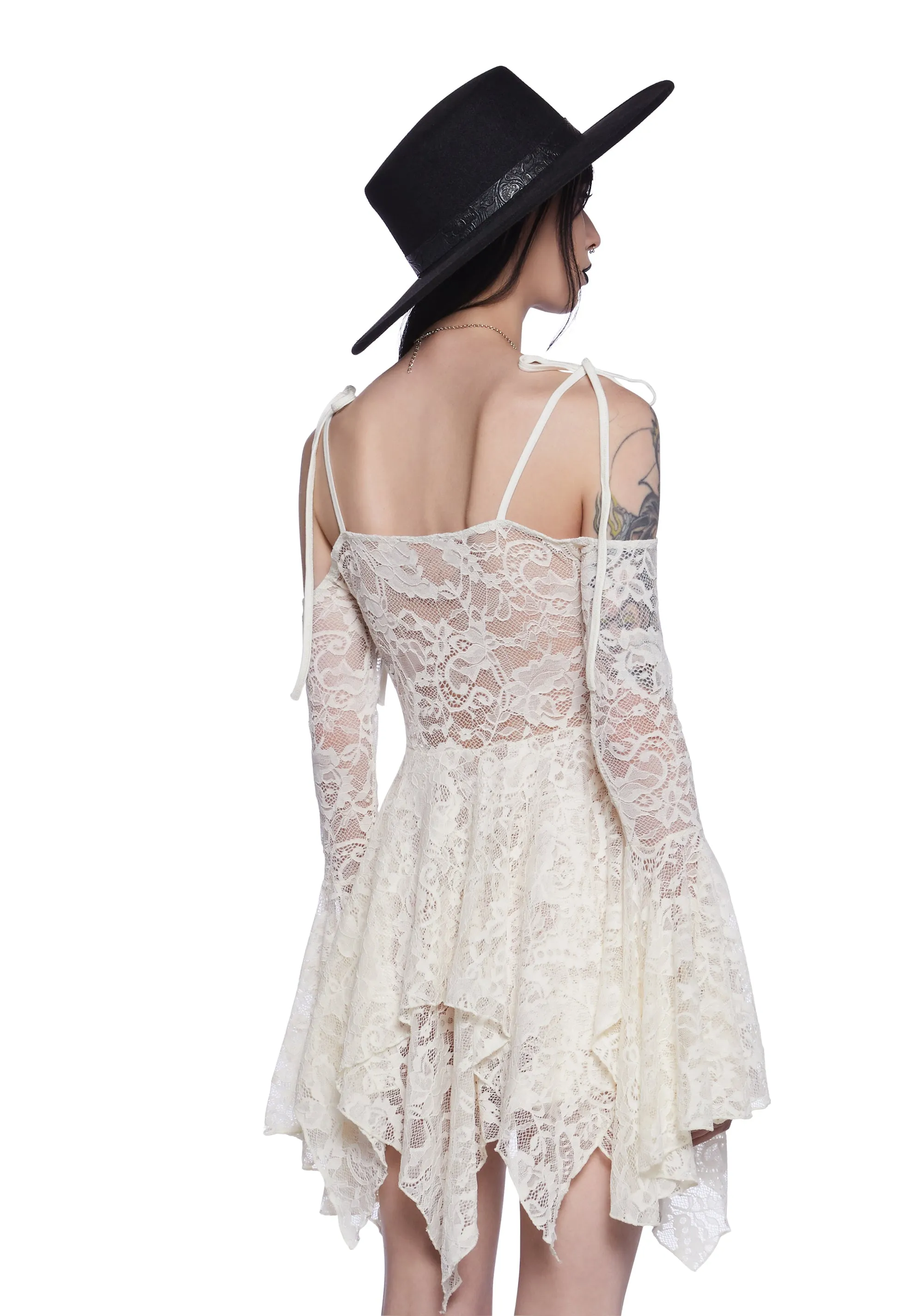 F is For Fairies® Handkerchief Dress - White Lace sold by Dolls Kill product image thumbnail 3