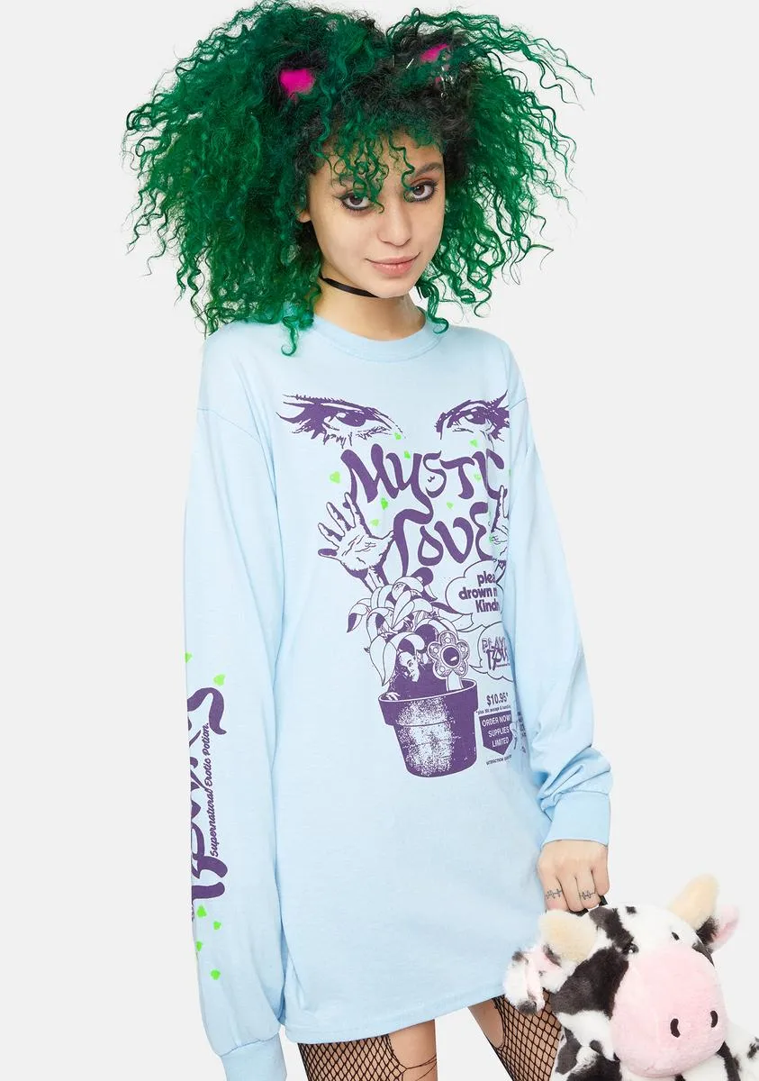X Playdude Blue Mystic Love Graphic Tee sold by Dolls Kill product image thumbnail 2