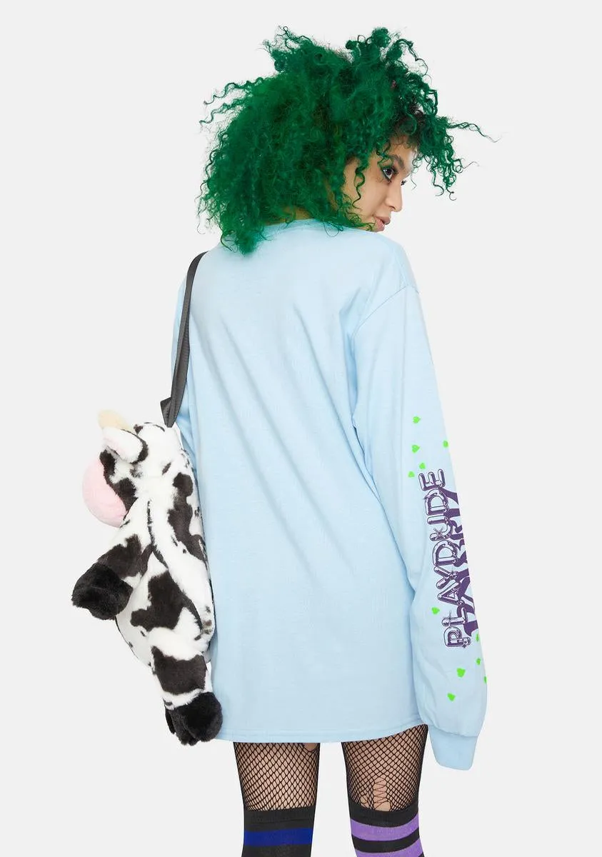 X Playdude Blue Mystic Love Graphic Tee sold by Dolls Kill product image thumbnail 4