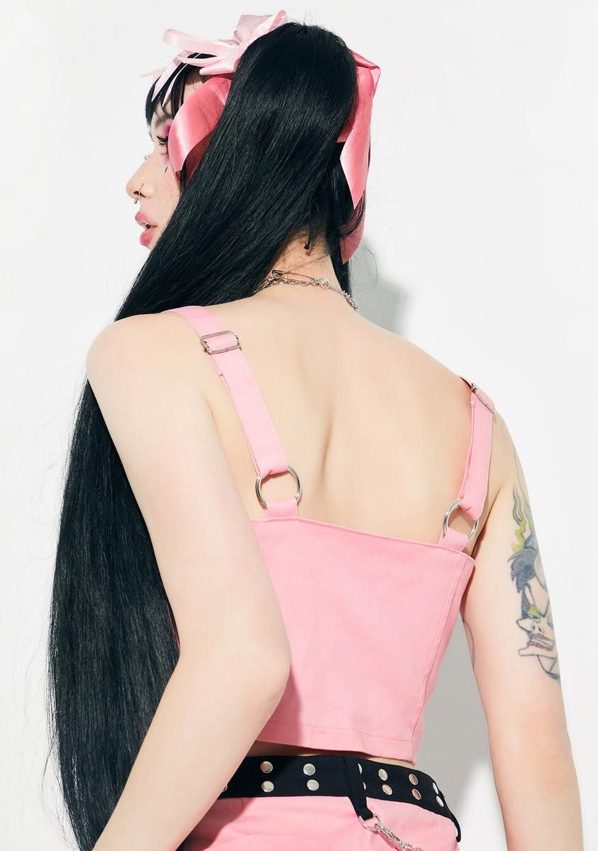 Nails For Breakfast Embroidered Corset Top sold by Dolls Kill product image thumbnail 4